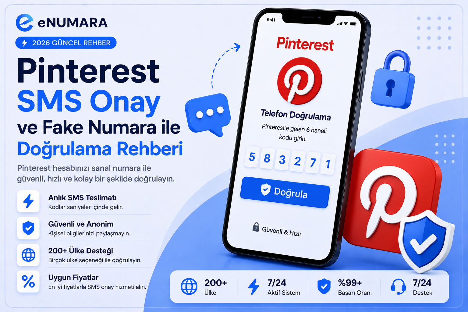 Pinterest SMS Onay ve Fake Numara ile Doğrulama Rehberi