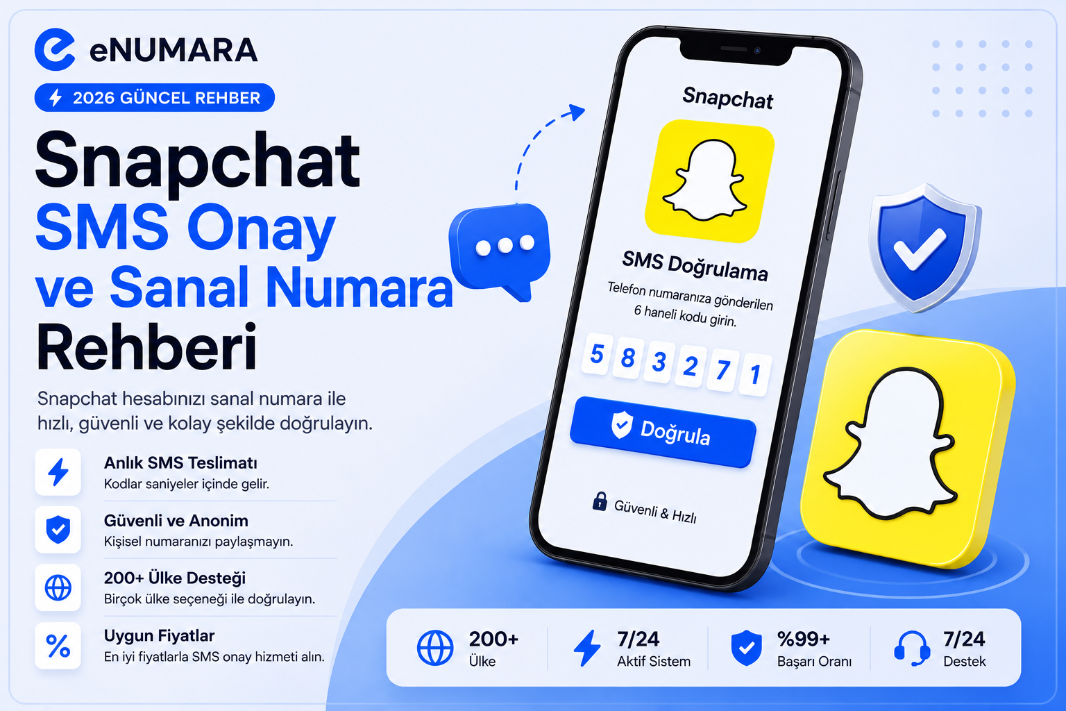 Snapchat SMS Onay ve Sanal Numara Rehberi