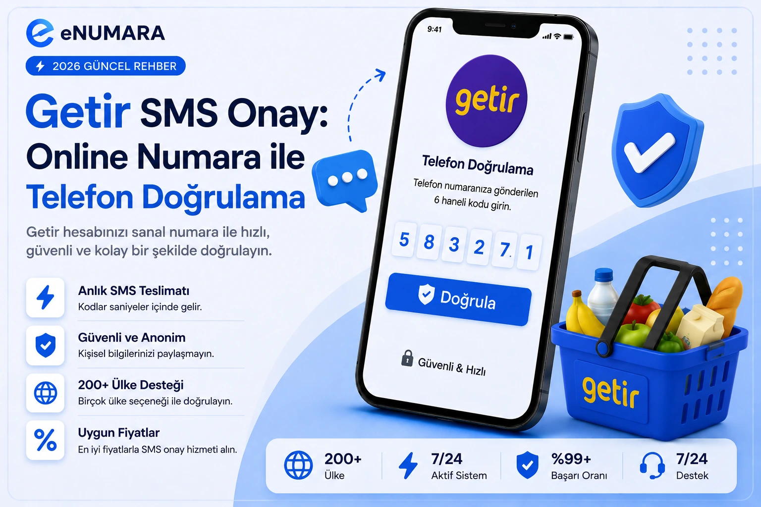 Getir SMS Onay: Online Numara ile Telefon Doğrulama