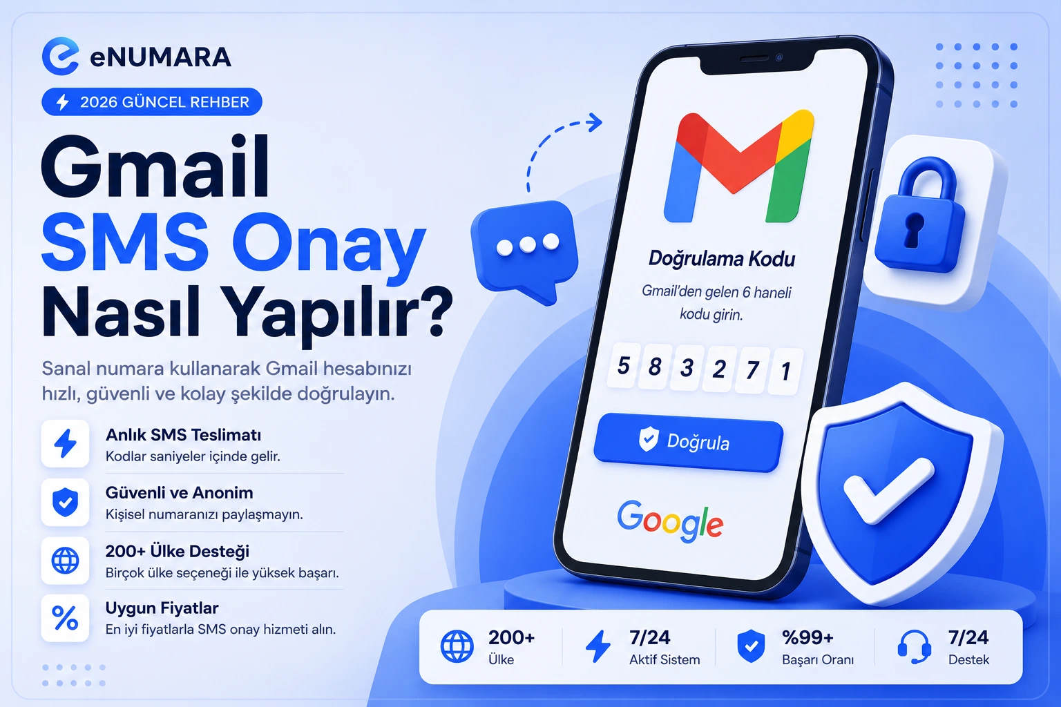 Gmail SMS Doğrulama: Google Hesabı için Sanal Numara Kullanımı
