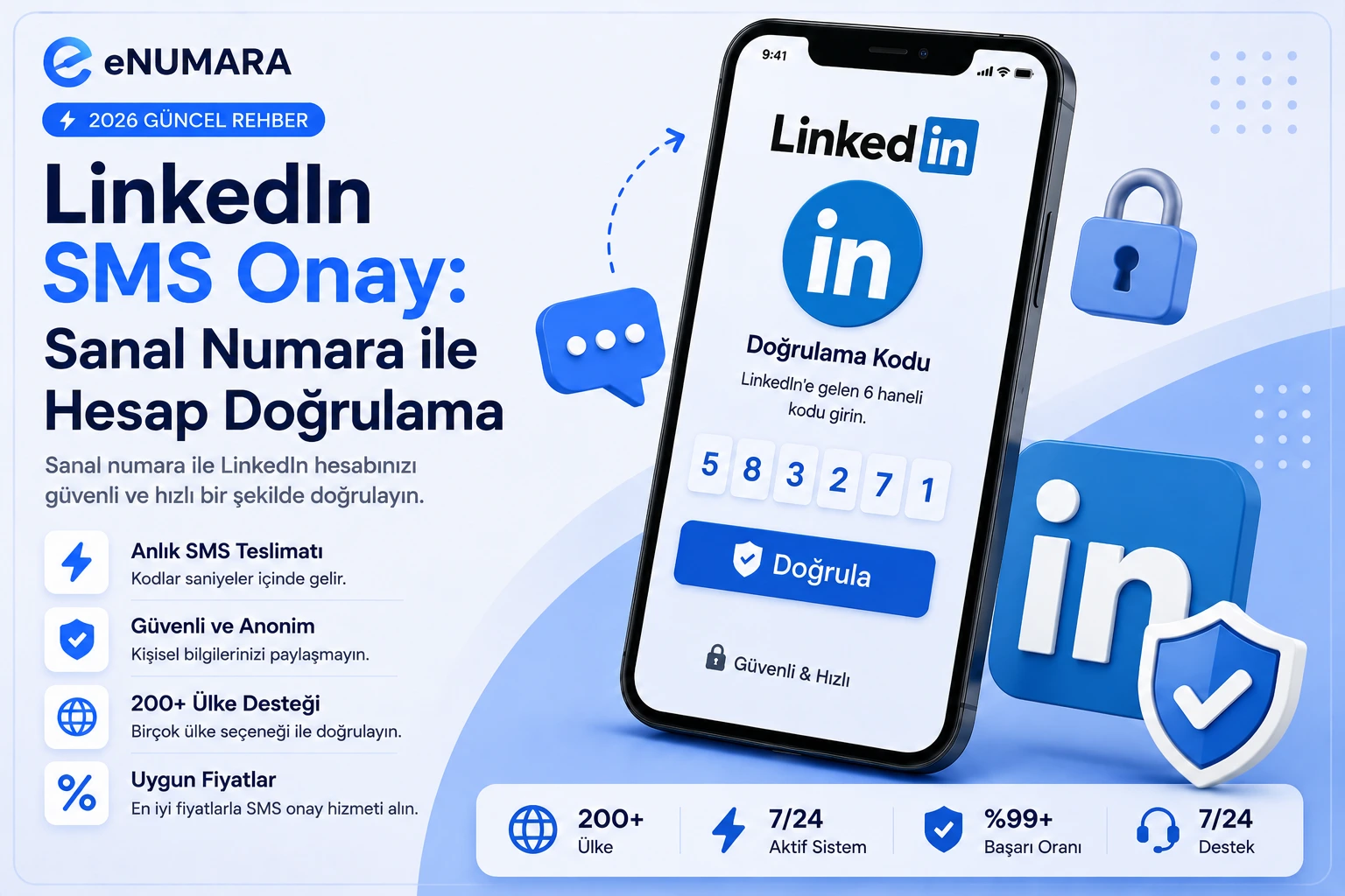 LinkedIn SMS Onay: Sanal Numara ile Hesap Doğrulama