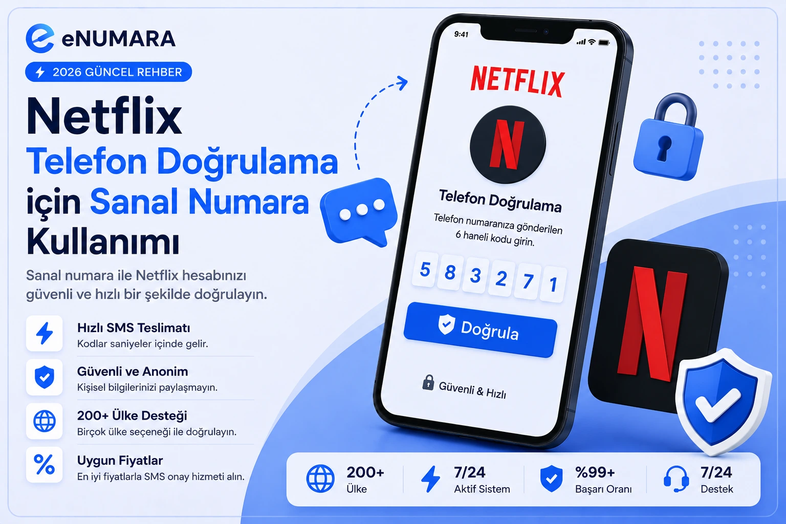 Netflix Telefon Doğrulama için Sanal Numara Kullanımı
