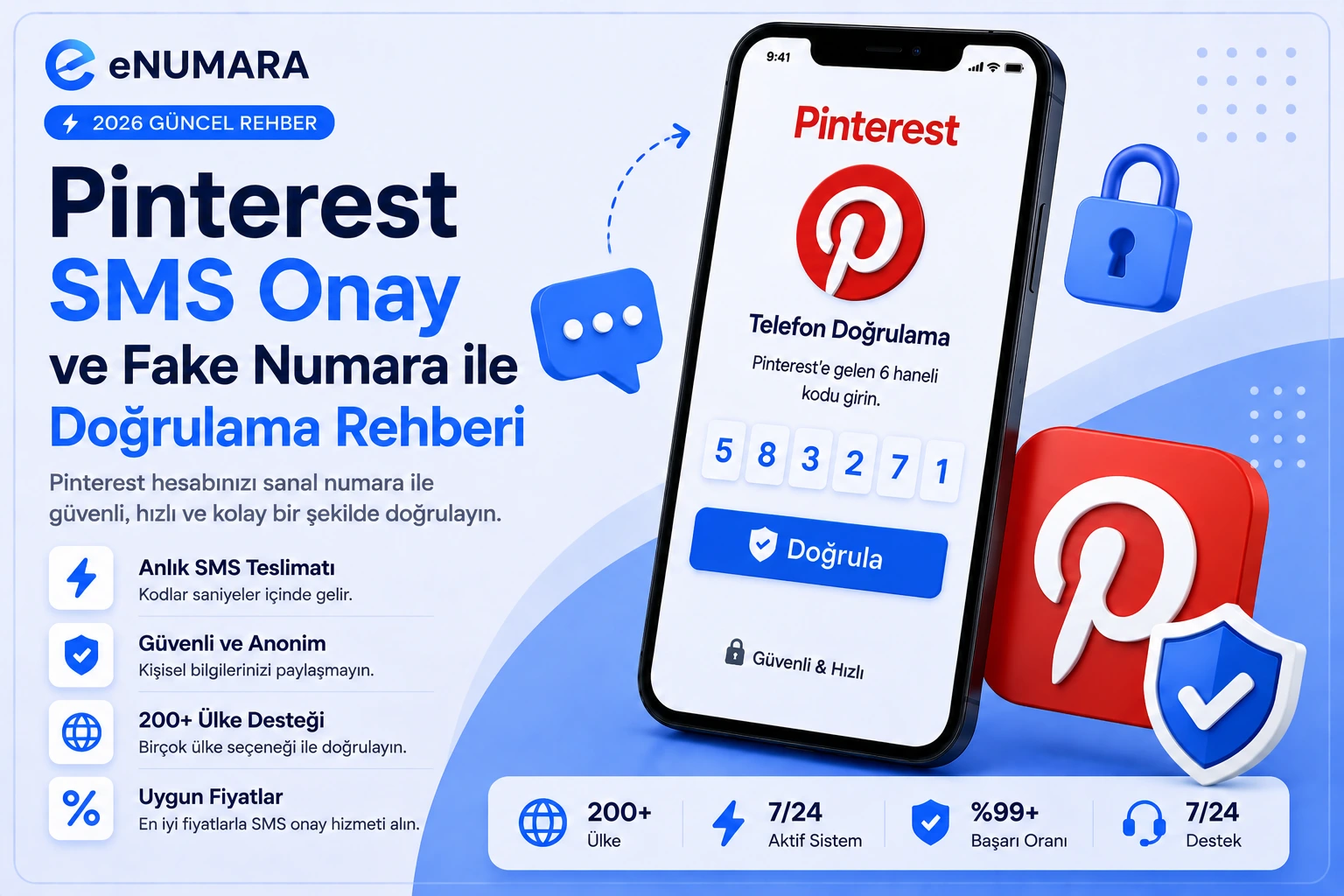 Pinterest SMS Onay ve Fake Numara ile Doğrulama Rehberi