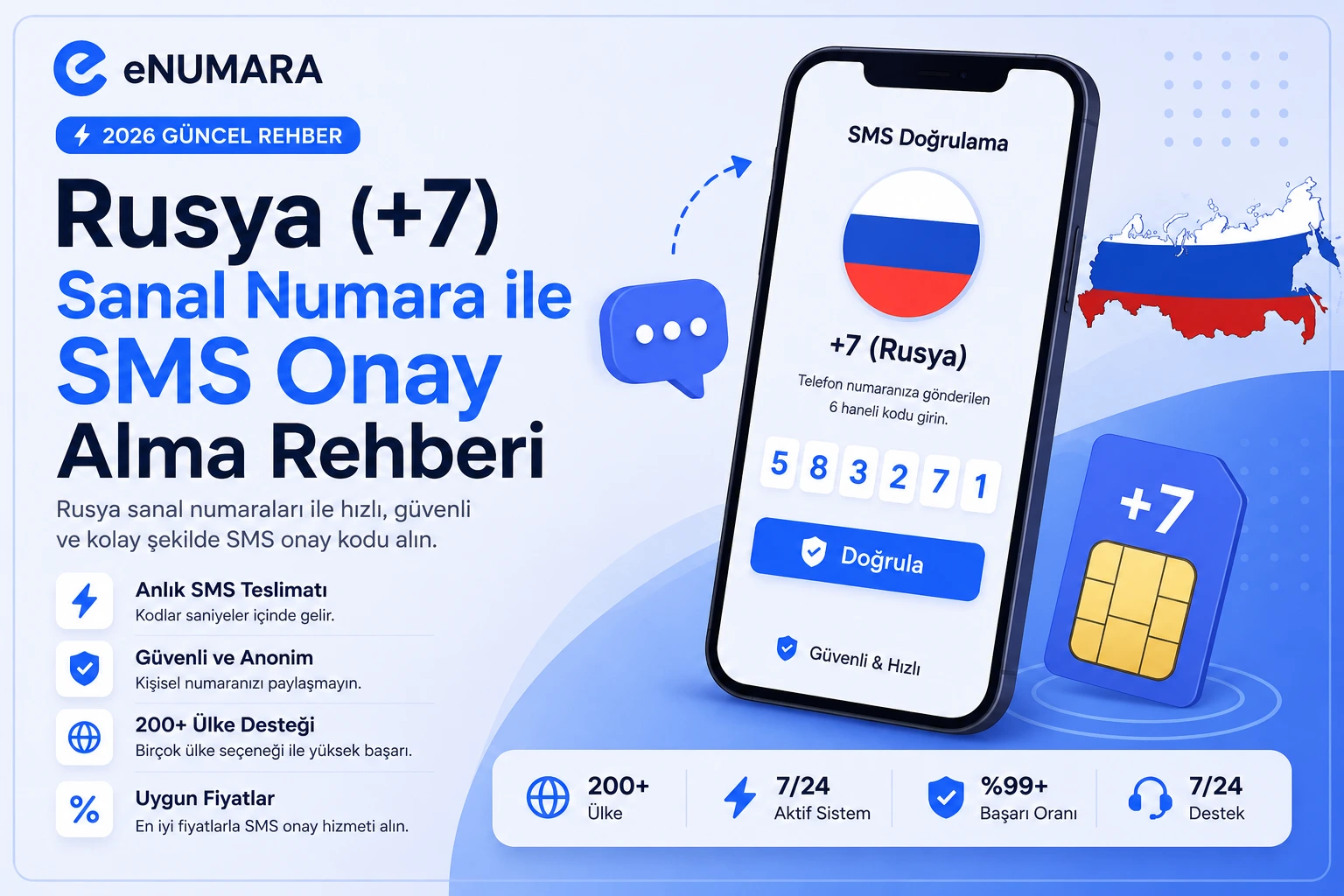 Rusya (+7) Sanal Numara ile SMS Onay Alma Rehberi