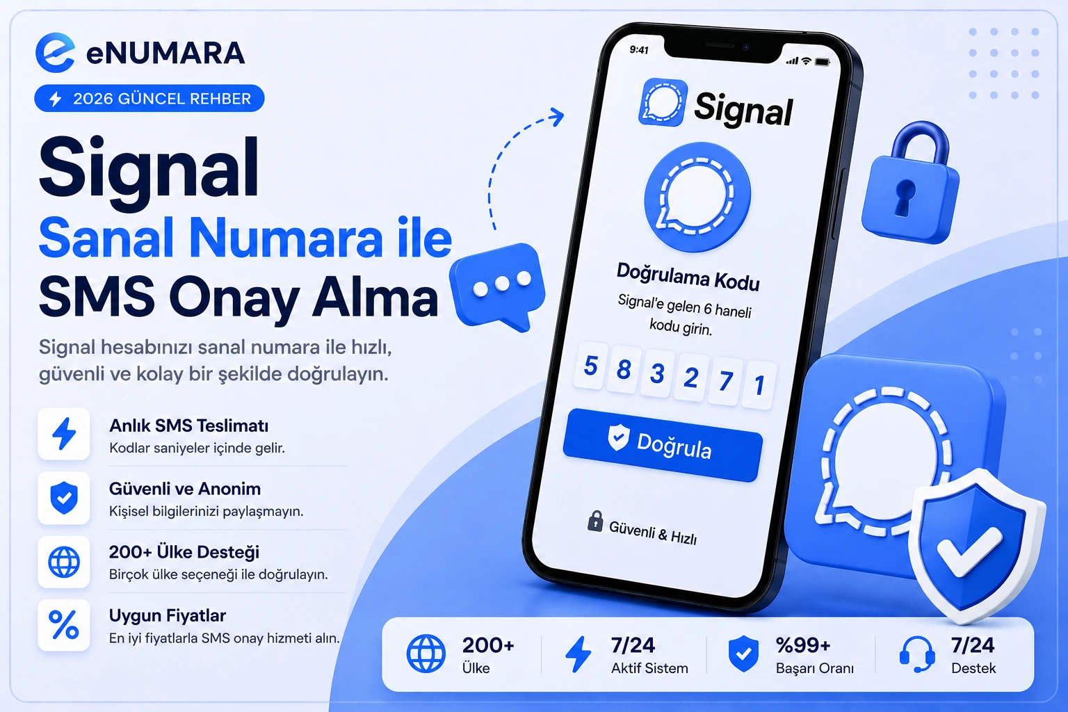 Signal Sanal Numara ile SMS Onay Alma