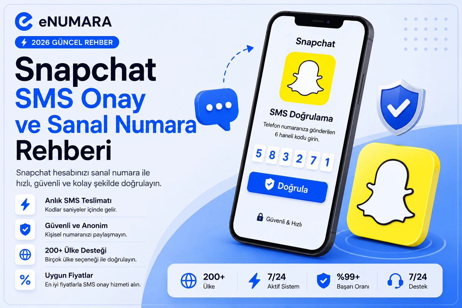 Snapchat SMS Onay ve Sanal Numara Rehberi